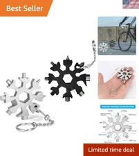 Pocket-Sized Snowflake Multi Tool - 18 Functions, Lightweight & Durable Design