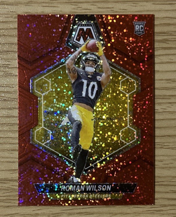 2024 Panini Mosaic - Rookies Roman Wilson #369 Red Sparkle Prizm (RC)