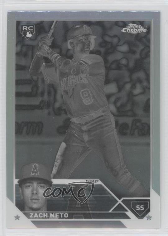 2023 Topps Chrome Update Negative Refractor Zach Neto #USC34 0b8z