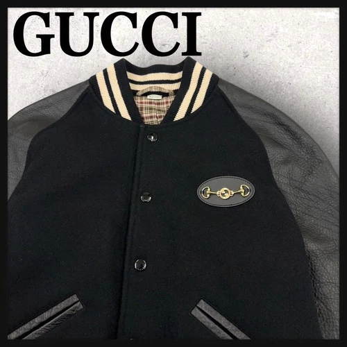 Giacca Gucci Interlocking Horsebit Staff Nera Taglia M Autentica dal Giappone