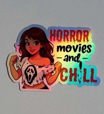 Ghostface Girl-Horror Movies 3inch Waterproof Holographic Vinyl Sticker