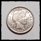 1898-P BARBER DIME White Very Lustrous Choice BU #13D66 .9 SILVER Reverse Defect