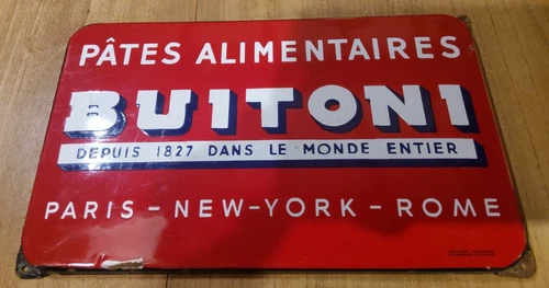 VINTAGE BUITONI 1950's ENAMEL SIGN/ENAMEL PLAQUE/SIGN