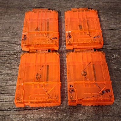 4 Nerf N-Strike Elite Dart Gun Centurion 6 Round Clip Magazine (Cartridge Only)