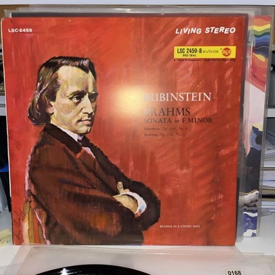 BRAHMS SONATA F MINOR LP RUBINSTEIN 0168