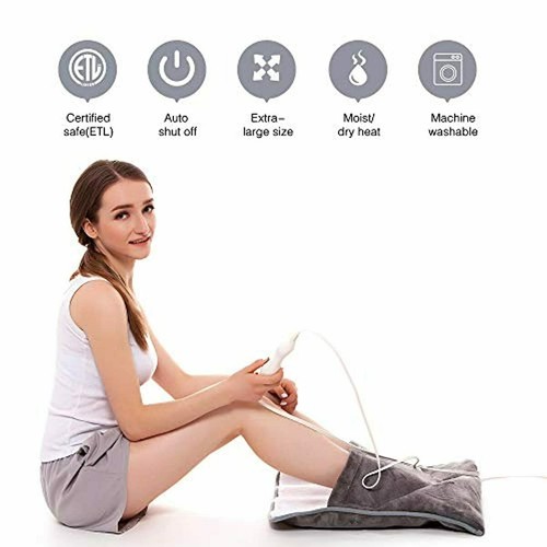 Electric Heated Foot Warmers for Men and Women Foot Heating Pad Electric with Fa - Picture 4 of 8