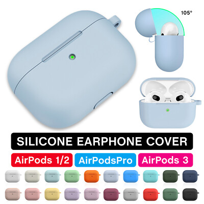 For Apple AirPods Pro Case Silicone Protector Shockproof Cover  Keychain