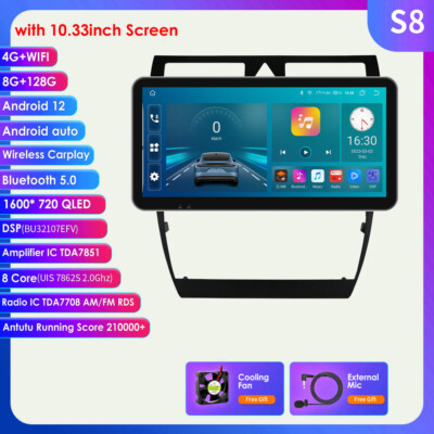 Autoradio GPS 2DIN Für Audi A6 C5 S6 1997-2004 CarPlay Android 12 RDS 8+128G RDS