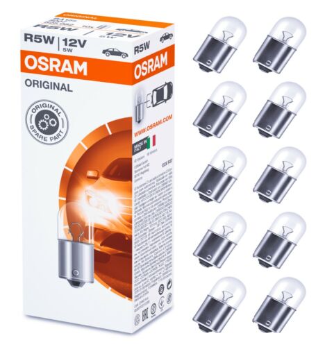 10 x OSRAM R5W BA15s 12V 5W 5007 ampoule feu arrière feux de stationnement plaque d'immatriculation stop - Photo 1/3