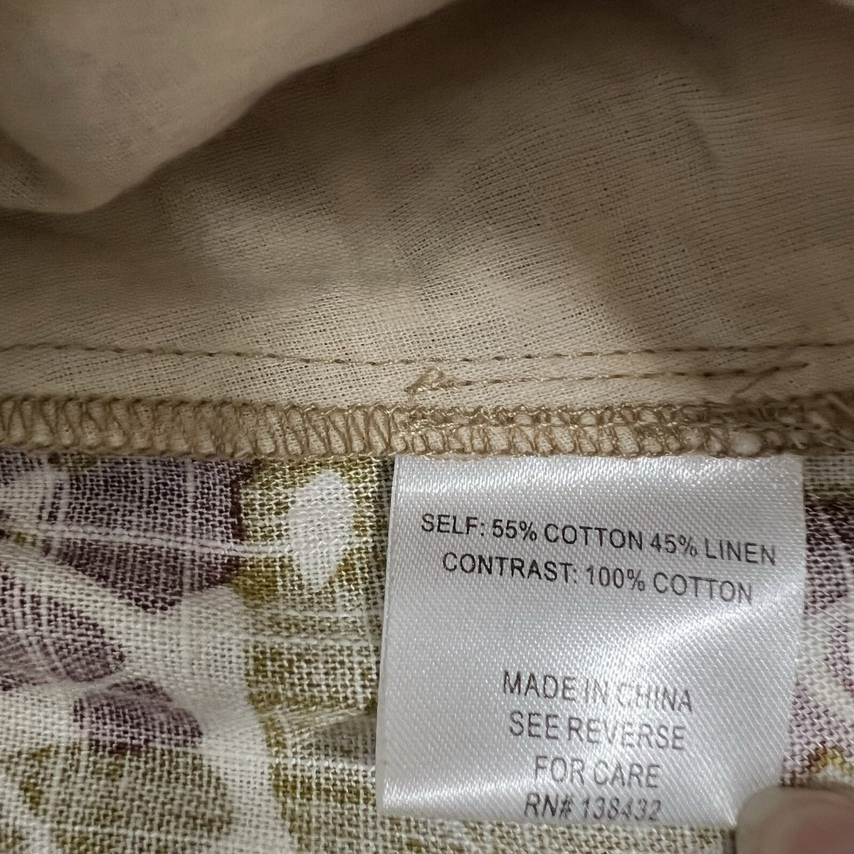 ModCloth Wide Leg Pants LARGE Giraffe Print Linen Blend Brown