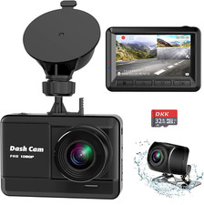 Night Vision Dash Cam Front and Rear Mini Dash Cam 1080P Full HD  32GB SD Card