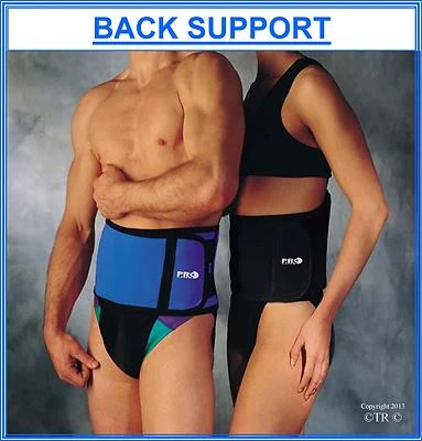 Proline Back Support Padded Neoprene Medical Brace Sport Activity Protection