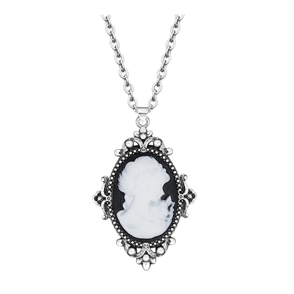 Venta al por mayor Lote 10 piezas Mixto Dama Reina Camafeo Collar Flor Colgante Joyería Foto 3 de 4