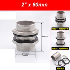 304 Stainless Steel BSP Bulkhead Water Tank Fitting Water Tank Fitting 1/8"-2"