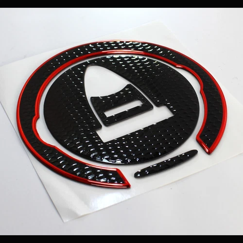 Gas Tank Fuel Cap Cover Decal Pad Panigale 1299/R/S 959/899/Monster Chrome Red - Picture 3 of 6