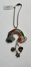 GANZ CAR CHARM WITH CHAIN FOR REAR-VIEW MIRROR - COLORFUL RAINBOW