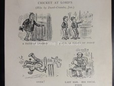 Cricket Theme CRICKET AT LORD'S Antique Punch Cartoon