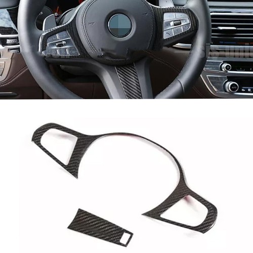 Real Carbon Fiber Steering Wheel Cover Trim for BMW 3 4 Series G20 G42 2019-2023 - Picture 8 of 10