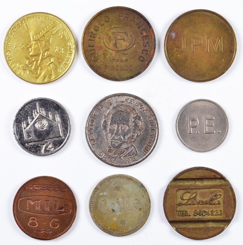 EUROPA Lotto di 9 gettoni token jeton assortiti  - Picture 1 of 2