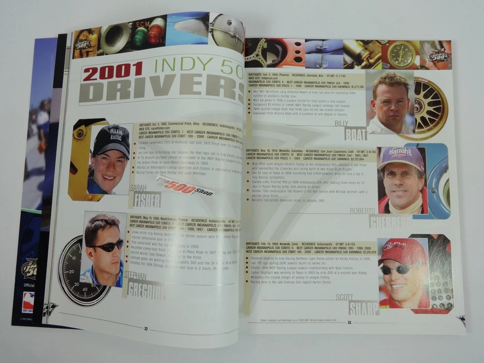 2001 Indianapolis 500 Souvenir Program Helio Castroneves Marlboro Team Penske - Image 4 of 4