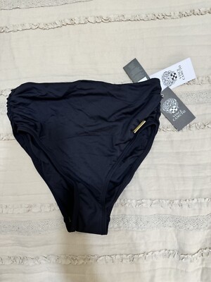 Vince Camuto Women s High Waist Black Bikini Bottom Size Medium