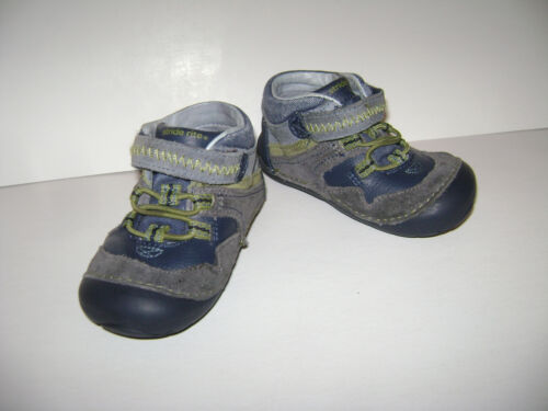 STRIDE RITE ISAIAH TODDLER BOYS ANKLE SHOES size 5.5 M GRAY SOFT SOLE LEATHER - Picture 2 of 6