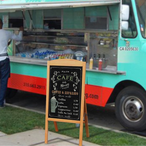 Large Magnetic A-Frame Chalkboard Display Sidewalk Blackboard Sign Wedding Shop - Picture 6 of 20