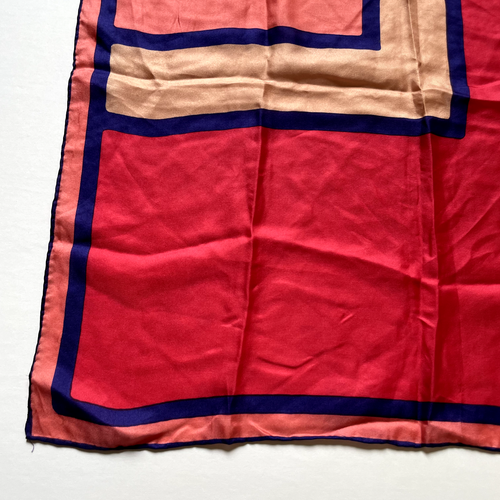 Sciarpa Peter Max vintage anni 70 mod sciarpa seta quadrata geometrica - Foto 3 di 12