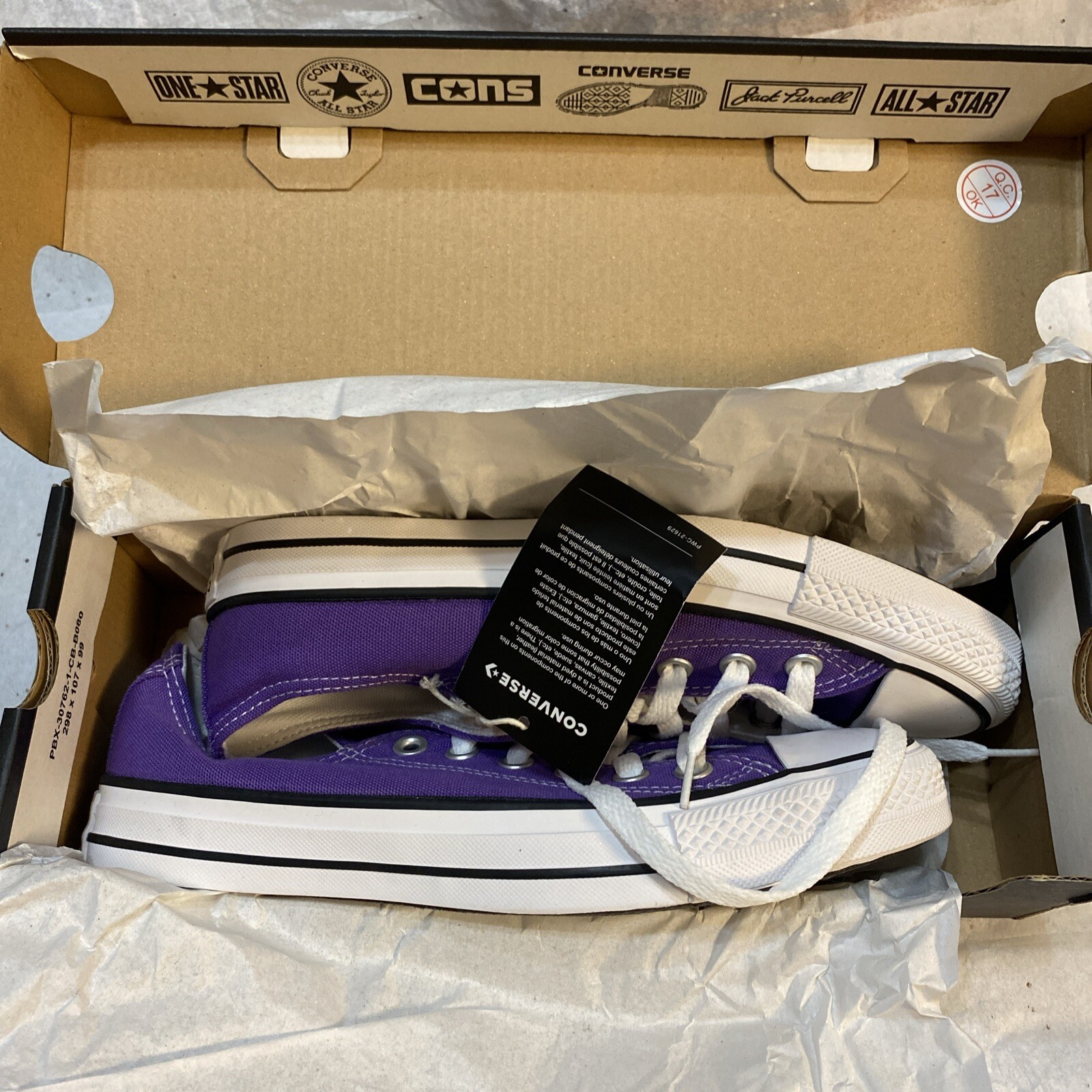 SAOLA Converse elettriche viola basse taglia uomo 3 donna 5 "