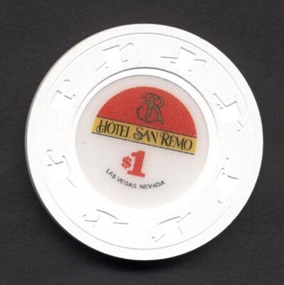 HOTEL SAN REMO, Las Vegas, $1 house chip.