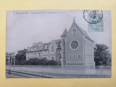 cpa 92 - MALAKOFF Institution NOTRE DAME de FRANCE Chemin de Fer