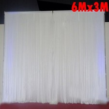 6Mx3M White Pleated Decoration Wedding Backdrop Curtain for Celebration Hotel