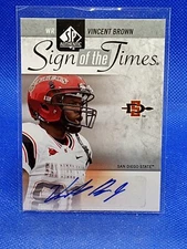 2011 SP Authentic Sign of the Times Vincent Brown #ST-VB Auto