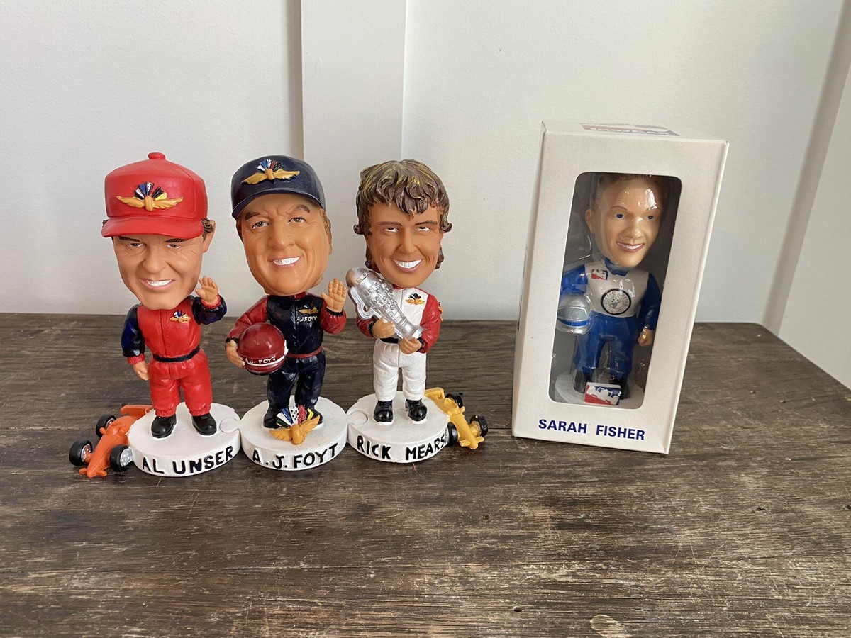 Indianapolis 500 4-Time Winners Bobblehead Set Al Unser, AJ Foyt