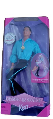Vintage 1997 Mattel Ken Olympic USA Skater Barbie Doll NIB #18502 NRFB