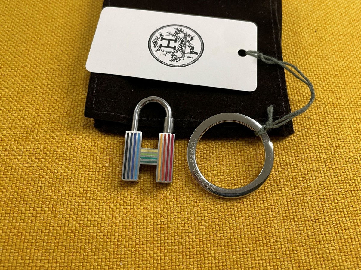 Hermes Cadenas Quizz Rainbow Multicolor key ring Charm