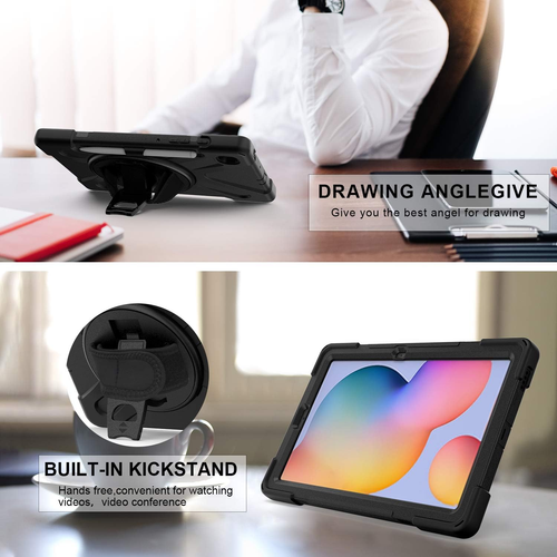 Custodia per Galaxy Tab S6 Lite, Tracolla a Mano/Tracolla Resistente a Tutto Il - Afbeelding 4 van 12