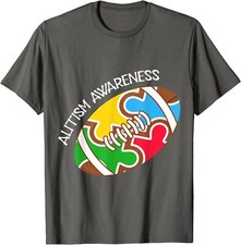 Autism Awareness Autistic Support Football Unisex T-Shirt