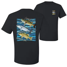 Largemouth Striped Smallmouth Big Bass Fish Graphic Men Tshirt