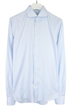 SUITSUPPLY Try On Slim Fit Formal Shirt Men's 41L / 16L Cutaway Collar Blue