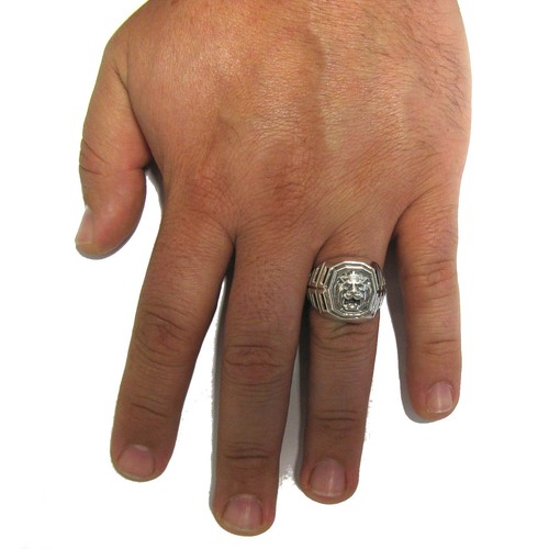 Genuine Sterling Silver Men's Ring Hallmarked Solid 925 Lion Empress - Picture 5 of 5