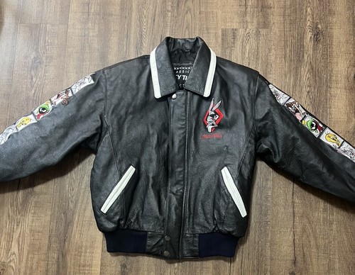 Vintage, Rare Looney Tunes Leather Jacket |Youth Medium | 90’s - Picture 3 of 7