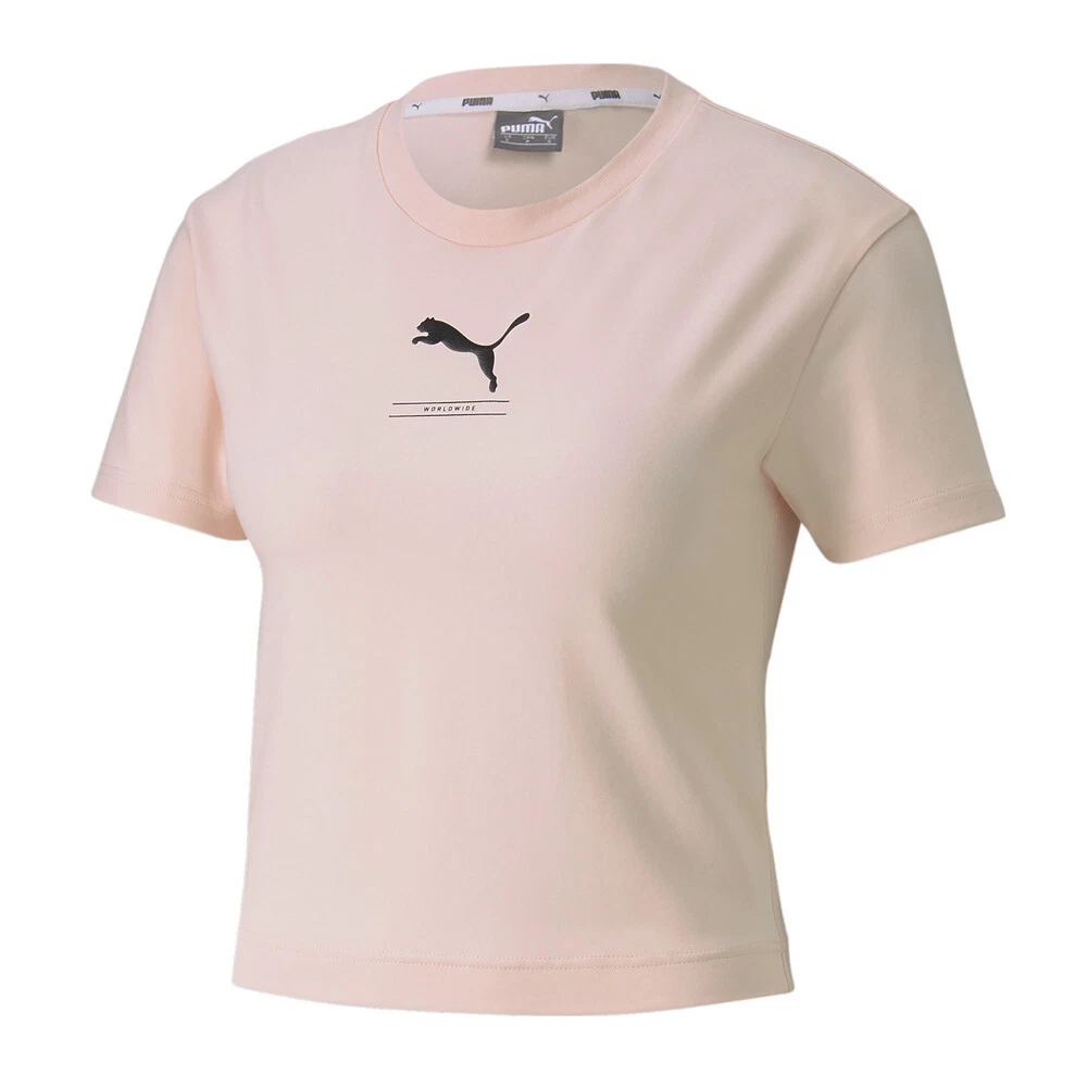 Tee shirt puma femme rose sale