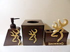 Browning Buckmark Tooth Brush Holder Licensed Resin Country Mountain Deer Logo