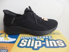 Skechers Women's Slip Ins Sneakers Sports Shoes Black 14970