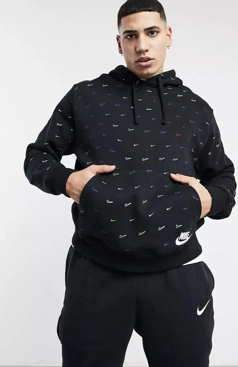 nike all over print swoosh hoodie