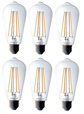Bioluz LED Vintage Edison LED Bulb, Dimmable 7W ST64 Antique LED Bulb Squirre...