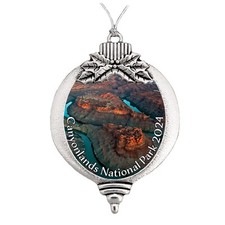 Grand Canyon National Park Vacation 2024 Bulb Merry Christmas Metal Ornament