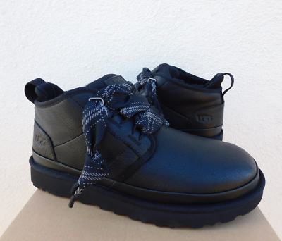 UGG NEUMEL FT BLACK LEATHER/ WOOL CHUKKA ANKLE BOOTS, MEN US  display picture 2