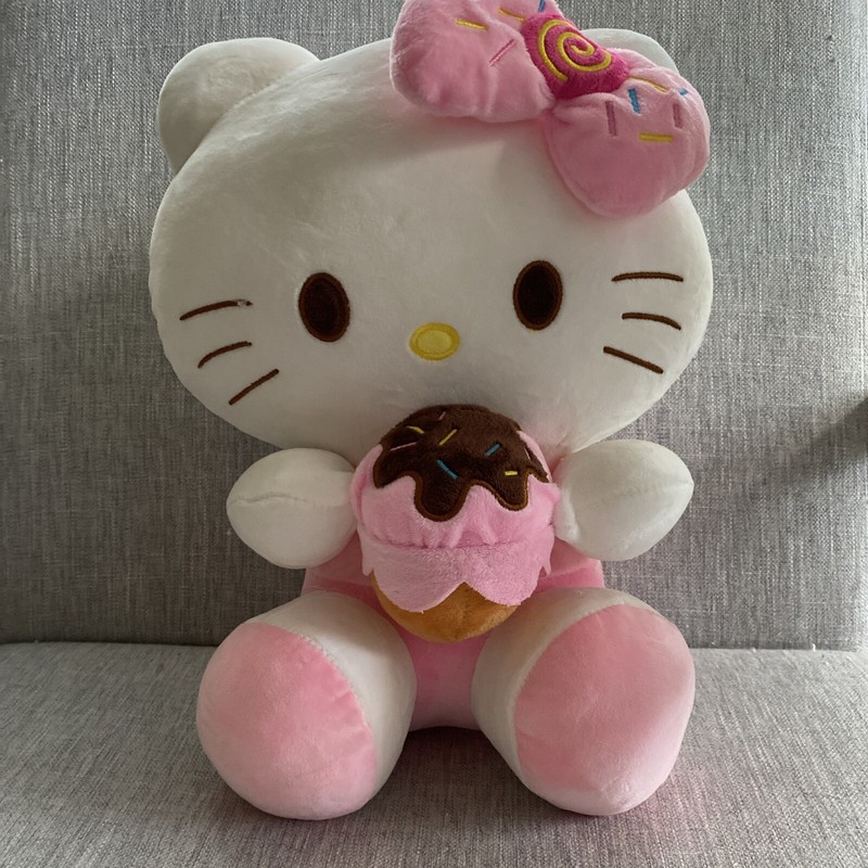 Pink Hello Kity Plush with Cupcake and Sprinkles Plush 15" VERY SOFT
